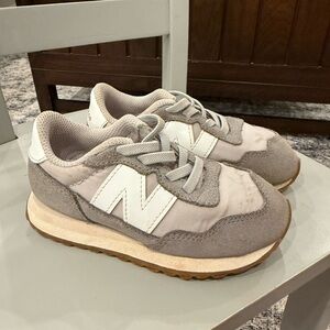 New Balance Gray and White Kids' Sneakers
